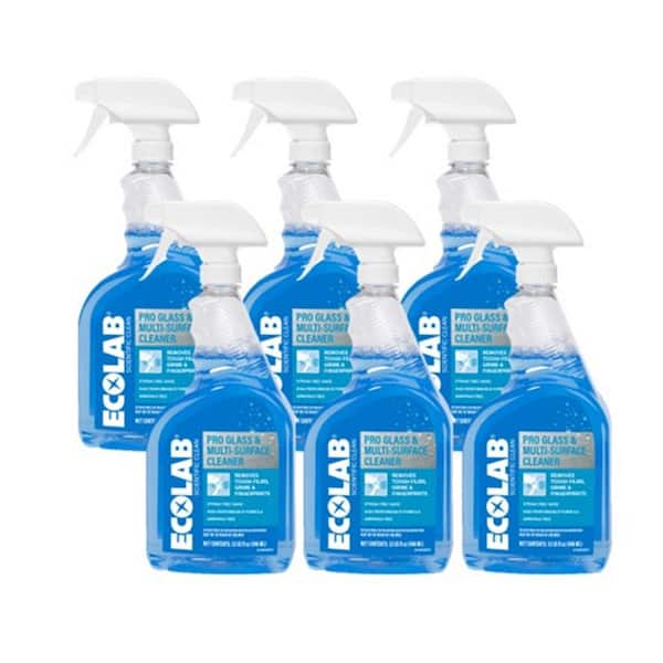 ECOLAB 32 fl. oz. Pro Glass Cleaner and MultiSurface Cleaner Spray Bottle (6pack) 7700449C6