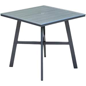 All-Weather Commercial 30 in. Square Aluminum Outdoor Slat Top Bistro Table
