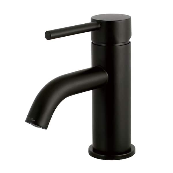 Kingston Brass Contemporary Single Hole Single-Handle Bathroom Faucet in Matte Black
