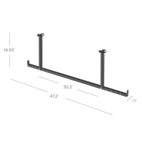 VersaRac Gray 2-Piece Overhead Garage Storage Accessory Kit Hanging Bars ( 2.5 in. W x 14.93 in. H x 47.2 in. D)