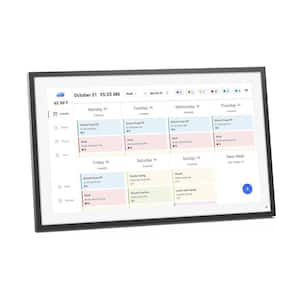 15.6 in. Black Digital Picture Frame Calendar and Planner with Touchscreen Display, Cloud Sync and Wall Mountable