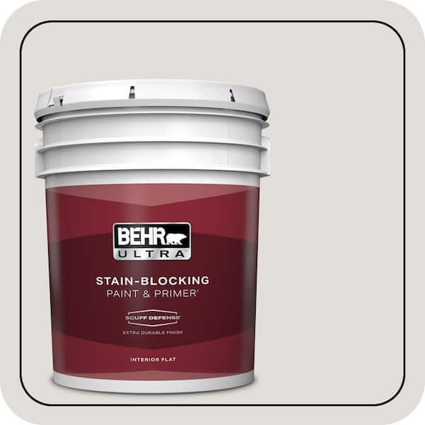 BEHR ULTRA 5 gal. #PWN-63 Abalone Shell Extra-Durable Flat Interior Paint & Primer