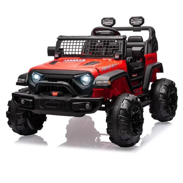 24-Volt 9-Ah Kids Ride on 2-Seater Electric Car-Remote Control, Red