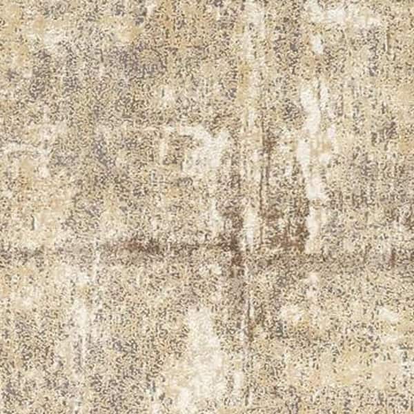 2 x 8 Brown, Ivory Abstract Runner Rug