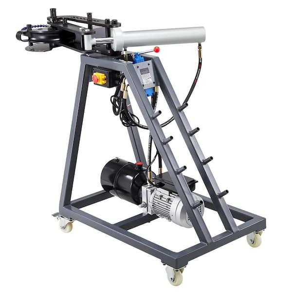 Electric Tube Bending Machine, 750W Electric Tubing Bender with 6L Hydraulic Cylinder, Movable Pipe Bender Machine