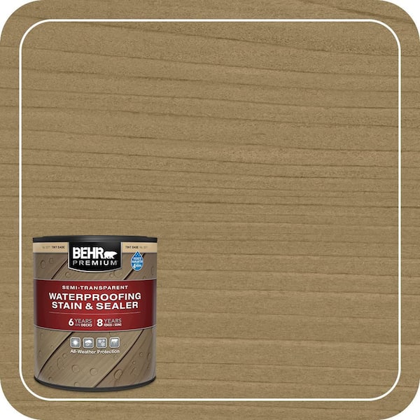 1 qt. #ST-145 Desert Sand Semi-Transparent Waterproofing Exterior Wood Stain and Sealer