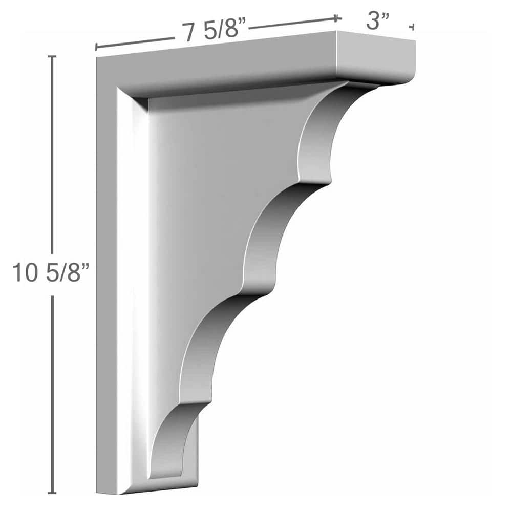 Off-White Urethane Traditional Decorative Bracket