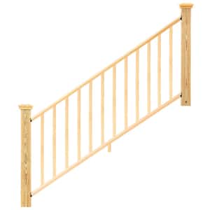 6 ft. Southern Yellow Pine Routed Stair Rail Kit with SE Balusters