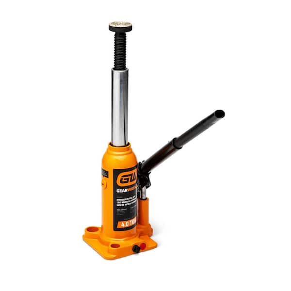 GEARWRENCH 4-Ton Hydraulic Bottle Jack with Handle Storage GWHBJ4T