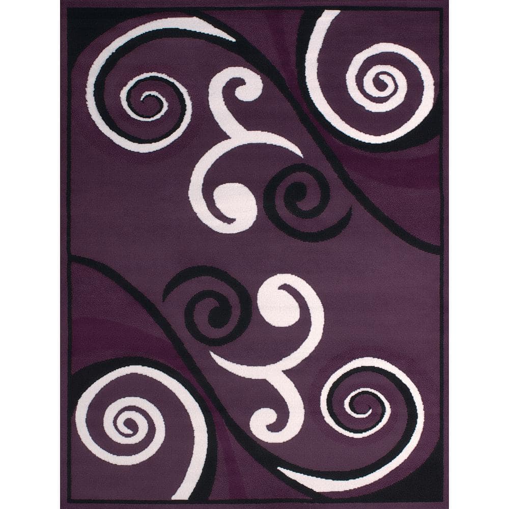 United Weavers Billow Plum 8 ft. x 11 ft. Indoor Area Rug 851 10582 912 ...