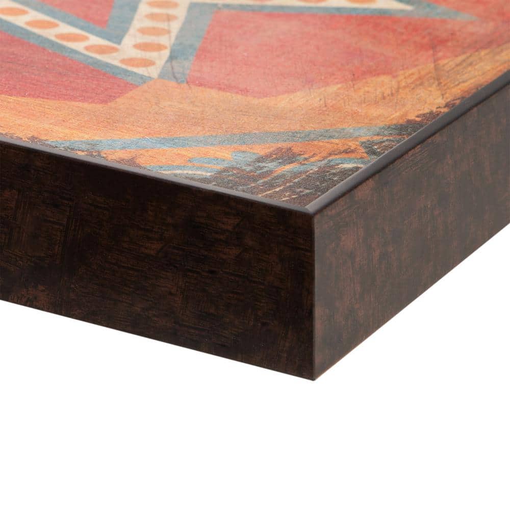 Moroccan Tile Red and Blue 4-Piece Abstract Canvas Set