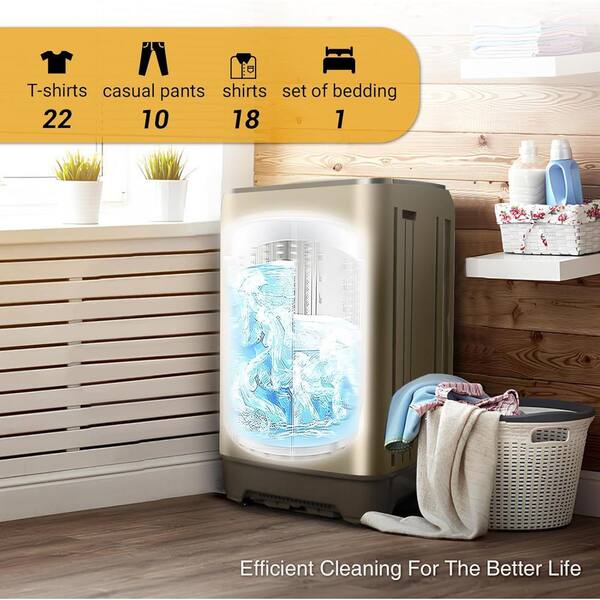 MELEZOOM 1.38 cu. ft. 17.7 lbs. Full-Automatic Top Load Washer