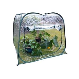 47.3 in. x 47.3 in. x 39.4 in. Portable Pop Up Greenhouse for Small Plants/Shrubs