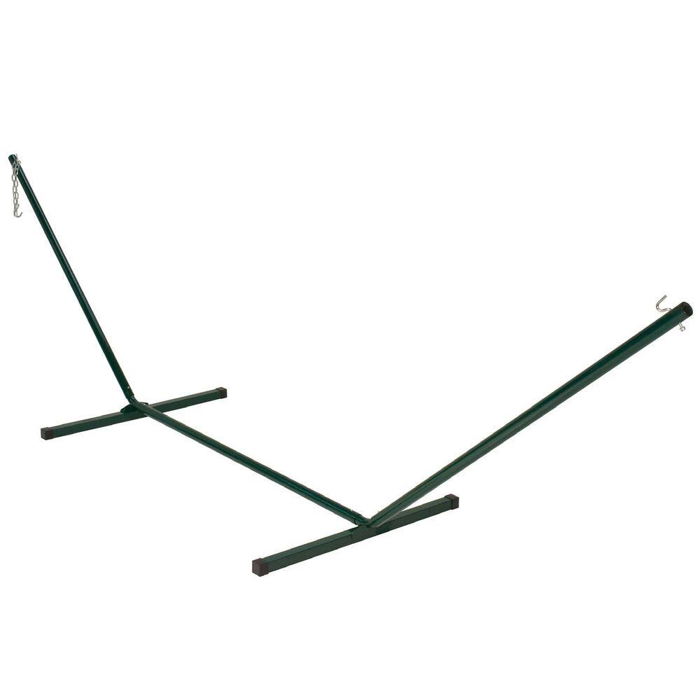 12 ft Green Powder Coated Steel Hammock Stand