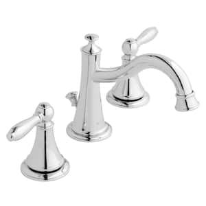 Varina 8 in. Widespread Double-Handle High-Arc Bathroom Faucet in Polished Chrome