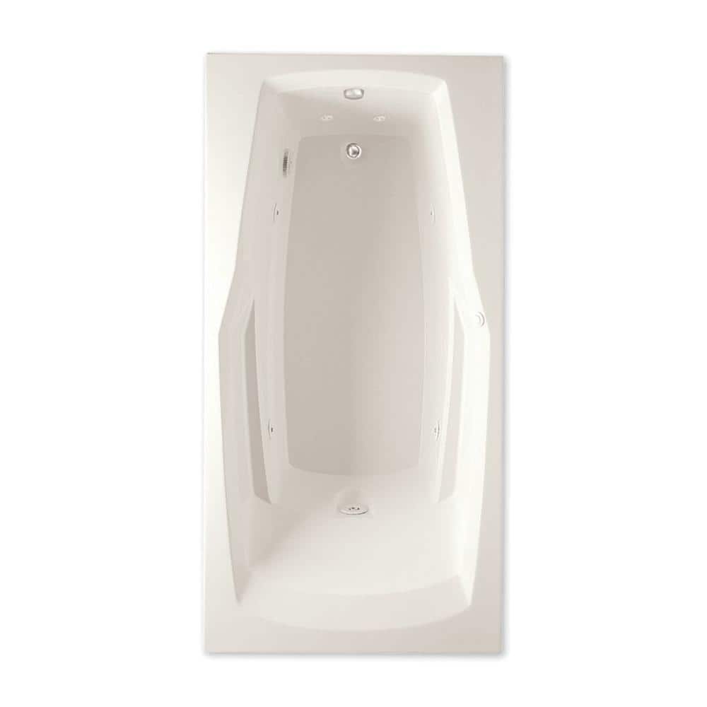 Ascot 60in. x 34in. Acrylic Drop-In Whirlpool Reversible Drain Rectangular 