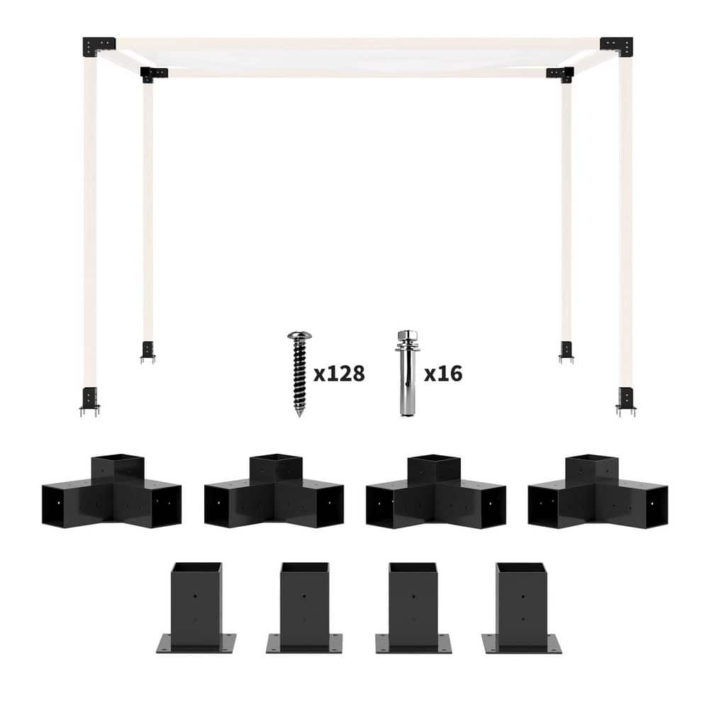 DIY Pergola Kit, Pergola Brackets with 3-Way and 4-Way Corner Brackets and 