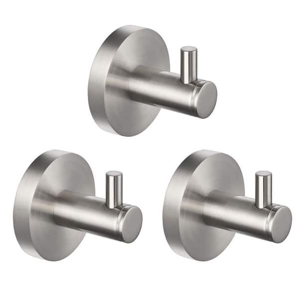 Bathroom Accessories J-Hook Robe/Towel Hook 3PCS in Brushed Nickel