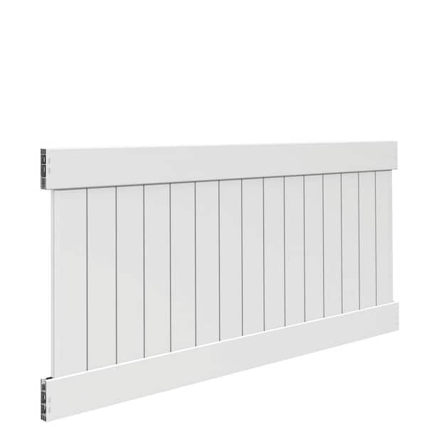 Veranda Linden 6 ft. H x 8 ft. W White Vinyl Privacy Fence Panel Kit  73013298 - The Home Depot