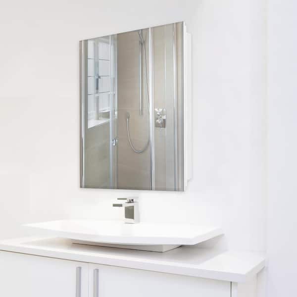 23.6 in. W x 30 in. H Rectangular Wood Composite Medicine Cabinet with Mirror