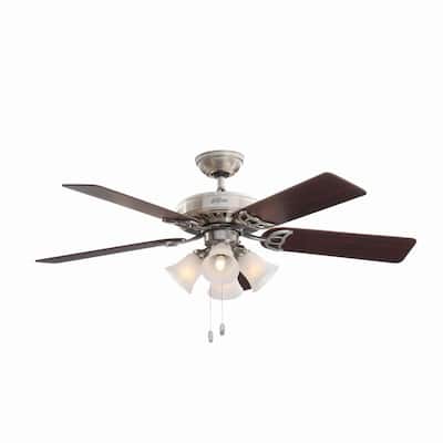 Hunter Kensington 52 in. Indoor Brushed Nickel Ceiling Fan with Light