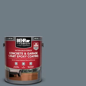 1 gal. #N490-5 Charcoal Blue Self-Priming 1-Part Epoxy Satin Interior/Exterior Concrete and Garage Floor Paint