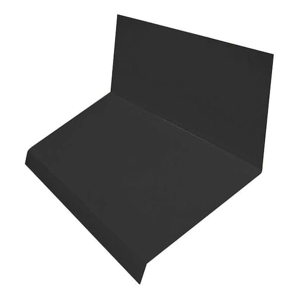 Gibraltar Building Products 3-1/2 in. x 4-1/4 in. x 10 ft. Galvanized Steel Dormer Flashing in Black