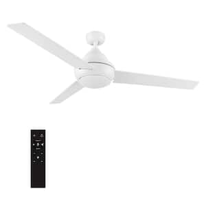 Konfor 52 in. Integrated LED Indoor White DC Motor Ceiling Fan with Light Kit and Remote Control Included