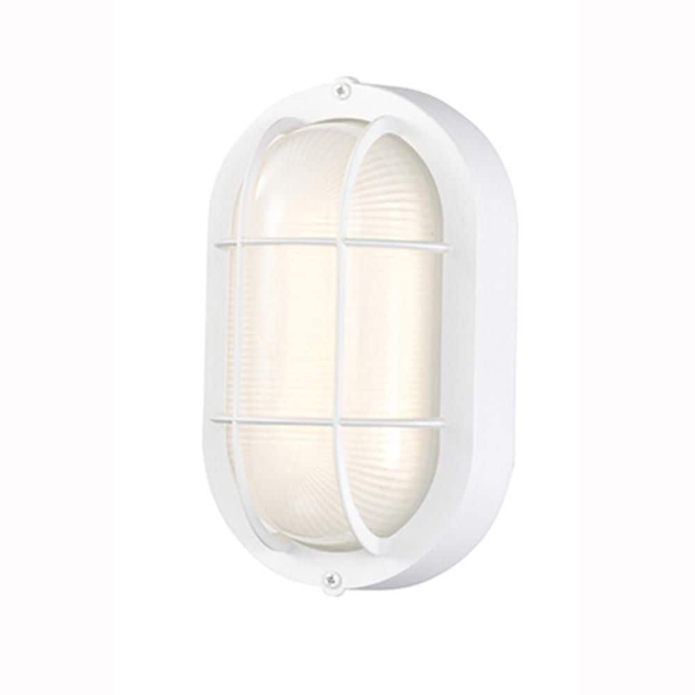 Dawn 1-Light Semi-Gloss Sand White Wall Lantern Sconce LED Outdoor Light  UTO-F75451-22f - The Home Depot