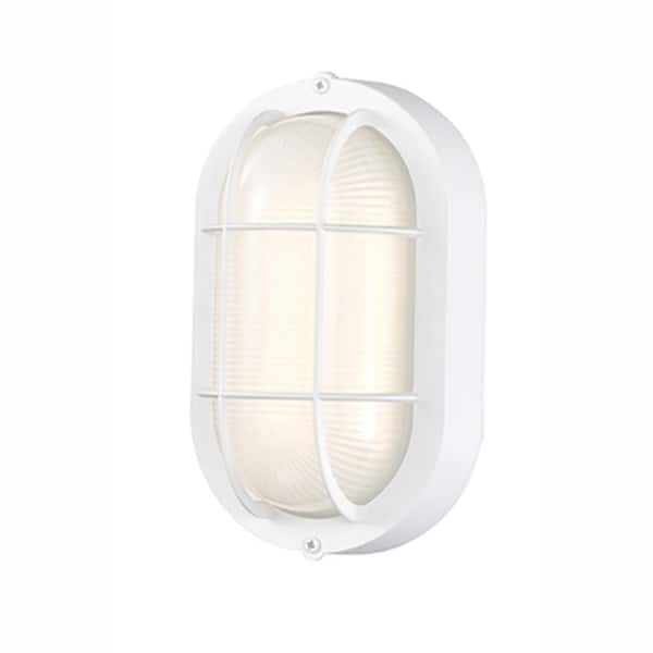 Dawn 1-Light Semi-Gloss Sand White Wall Lantern Sconce LED Outdoor Light