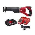 M18 18-Volt Lithium-Ion Cordless SAWZALL Reciprocating Saw W/ 3.0Ah Battery and Charger