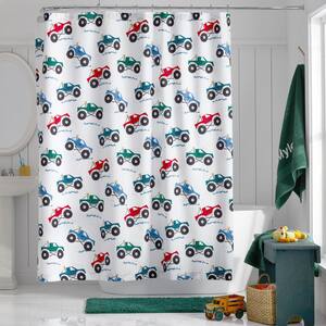 Company Kids Monster Trucks Organic Cotton Percale 72 in. Graphic Shower Curtain