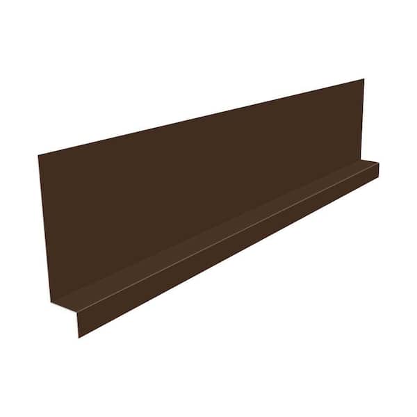 Gibraltar Building Products 1/2 in. x 10 ft. Galvanized Steel Z Bar Flashing in Dark Brown