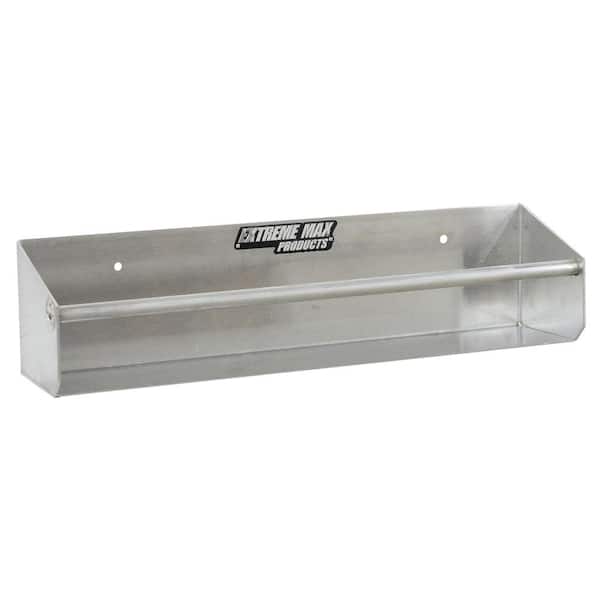 Extreme Max Wall-Mount Aluminum Tie-Down Hanger Storage Rack Shelf for Enclosed Race Trailer, Shop, Garage, Storage