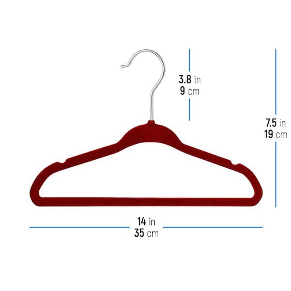 Recycled Plastic Kids Hangers | 13.5 Heavy Duty Big Kids Plastic Hangers | Bulk Pack Childrens Hangers Plastic, Large Toddler Hangers for Clothes 