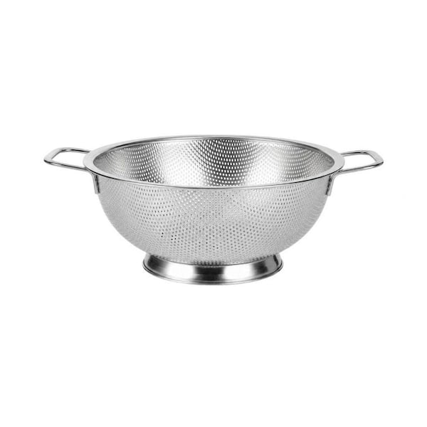 304 Stainless Steel Colander with Fine Mesh and Non-Tip Base, 3 qt. Capacity for Kitchen Draining
