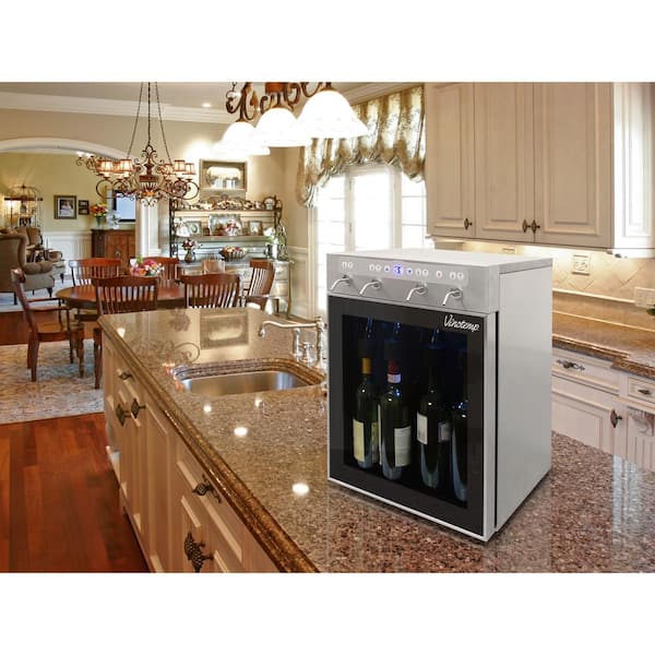 VINOTEMP 2-Bottle Wine Dispenser in Black VT-WD002-BLK - The Home Depot