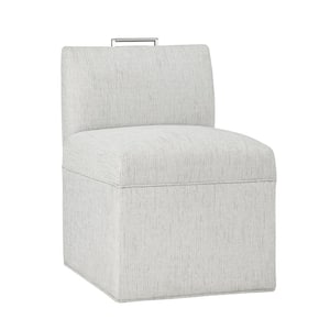 Delray Sea Oat Polyester Performance Fabric Dining Chair with Casters