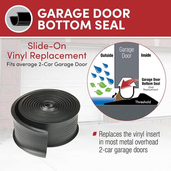 Frost King 18 Ft. Vinyl Garage Door Bottom Replacement Seal. 2-3/4