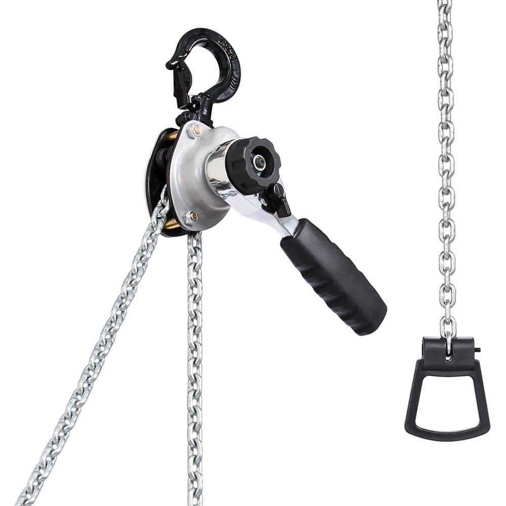 Manual Lever Chain Hoist 1/2T 1100 lb., 10 ft. Lift, G80 Alloy Chain, Dual Pawl Brake, 360° Hooks for Garage/Warehouse price history on PriceWatchPro