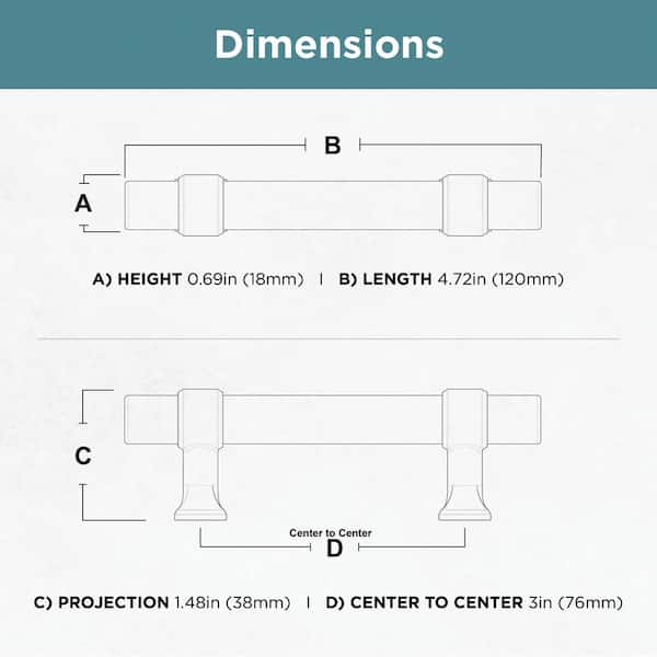 Liberty - Acrylic Bar 3 in. (76 mm) Modern Polished Nickel and Clear Cabinet Drawer Pull
