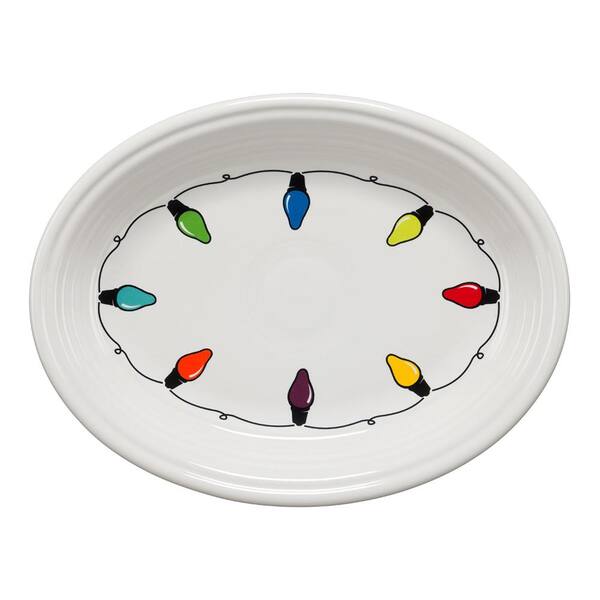 Fiesta 11 5/8" White Ceramic Lights Medium Oval Platter