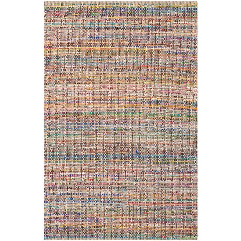 Handmade Coastal Breeze Blue Cotton 4'x6' Tufted Rug