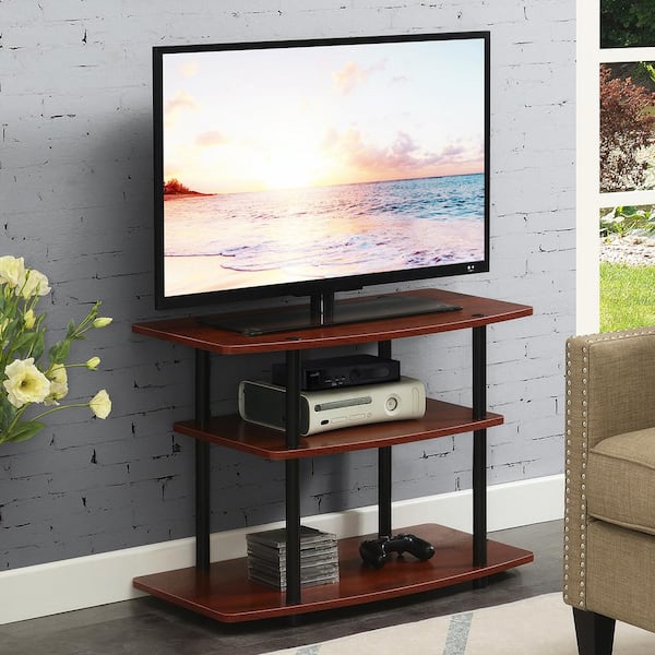 Convenience Concepts Designs2Go 31.5 in. Cheery/Black Particle Board TV Stand Fits TVs Up to 37 in.