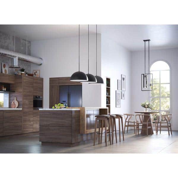 Atwell Matte Black 2-Light Pendant with Clear Globe Shades