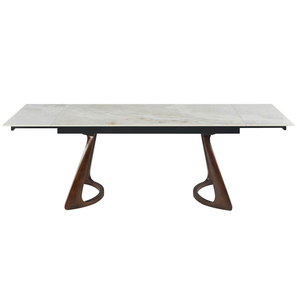 Retractable Imitation Sintered stone dining Table Heavy Duty Carbon Dark Solid Dark Walnut Base price history on PriceWatchPro