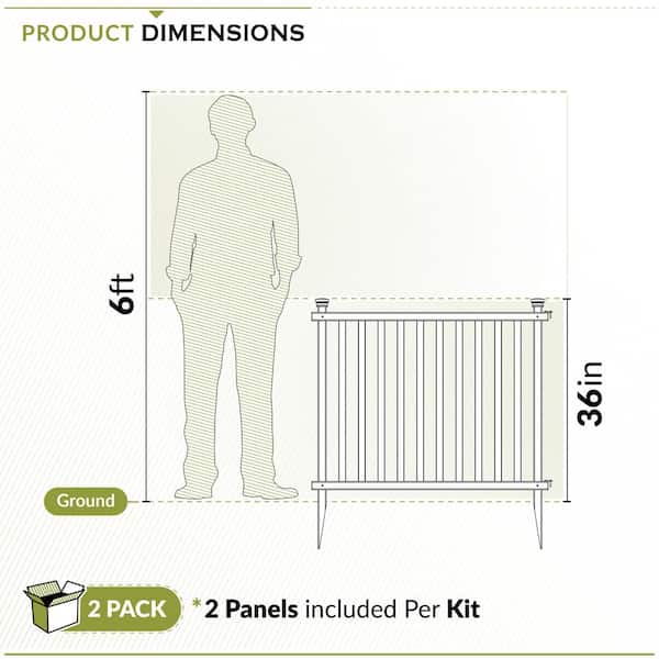 Zippity Outdoor Products Baskenridge 2 Panels 3-ft H x 3.5-ft W White Privacy Vinyl Flat-top Fence Panel (Unassembled)