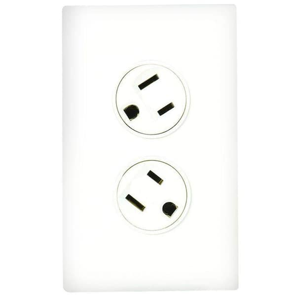 360 Electrical Rotating Duplex Outlet - White