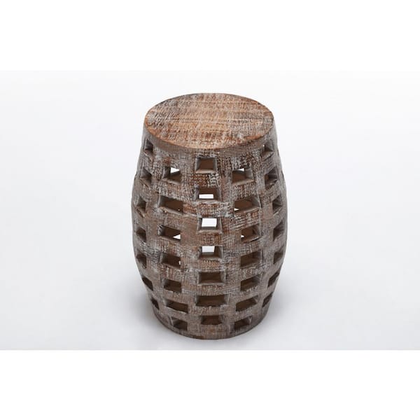Boraam Hampton 18 in Weathered Walnut Side Table