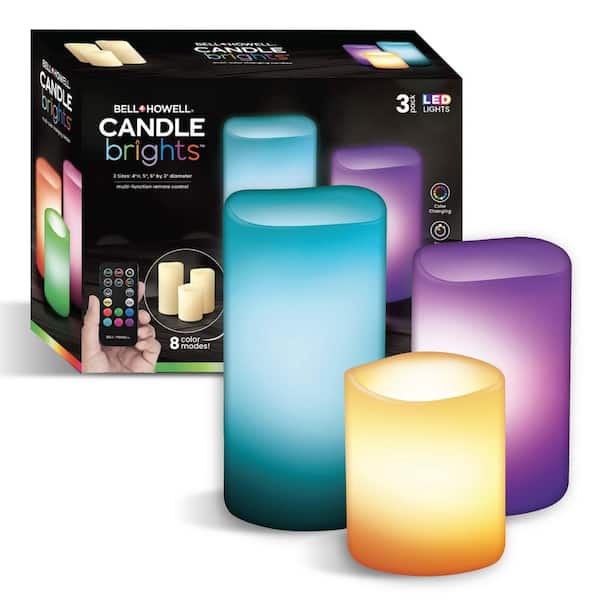 Candle Brights MultiColor Changing Integrated LED Night Lights 3PK, White